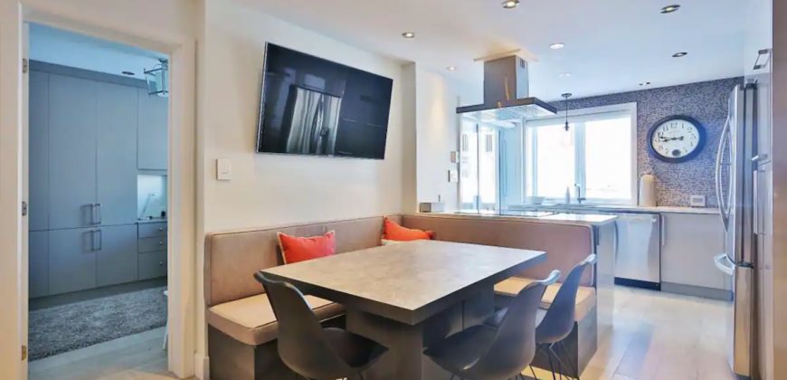 Cuisine et salle à manger du condo Verbier à Mont-Tremblant